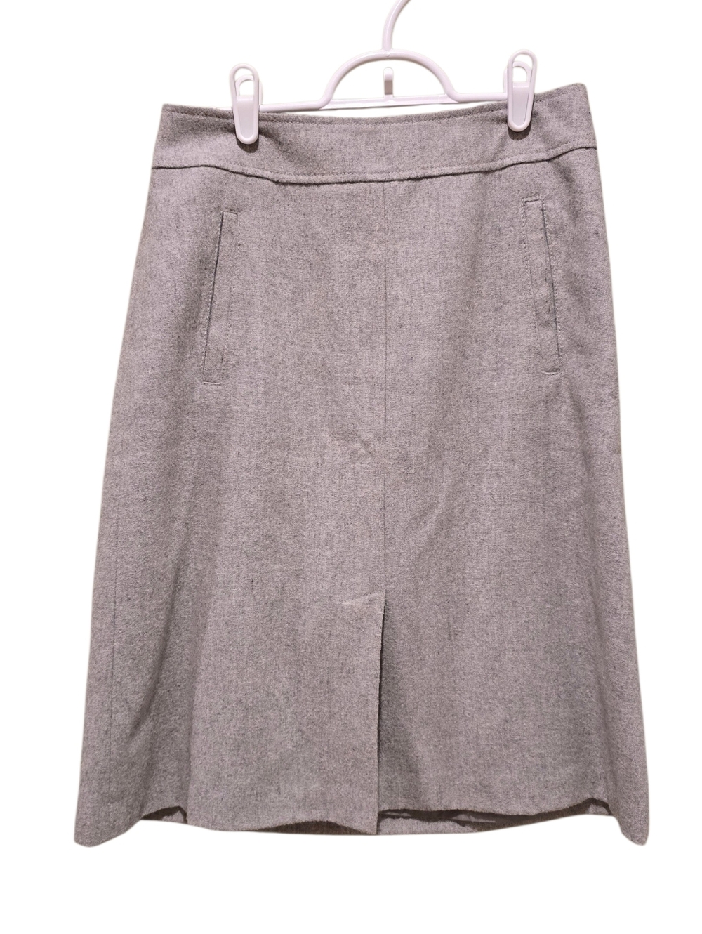 Banana Republic Gray Wool Blend Pencil Skirt with Front Slit